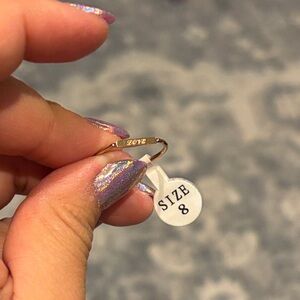 Dainty Rose Gold Love Ring size 8 stainless steel